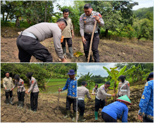 ​Wujud Nyata Polri Peduli Petani, Sat Lantas Polres Kuningan Sukseskan Program Ketahanan Pangan