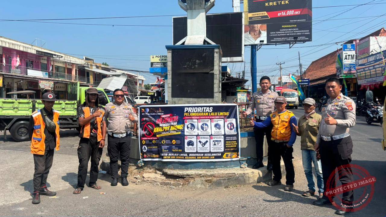 Tekan Penggunaan Knalpot Brong, Satlantas Polres Kuningan Sosialisasikan Tertib Lalu Lintas